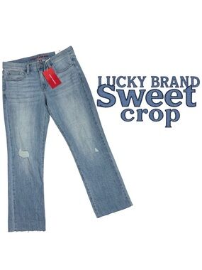 Lucky Brand Sweet Crop mid rise straight leg jean light wash advanced stretch 29
